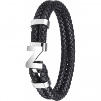 Браслет Zippo Steel Braided Leather Bracelet (20 см) купить в Красногорске