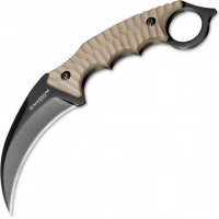 Нож с фиксированным клинком Magnum Spike Karambit — Boker 02SC028, сталь 440A EDP, рукоять стеклотекстолит G10, песочный купить в Красногорске