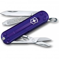 Нож Victorinox Classic SD Colors, Persian Indigo (0.6223.T29G) фиолетовый полупрозрачный, 7 функций 58мм купить в Красногорске